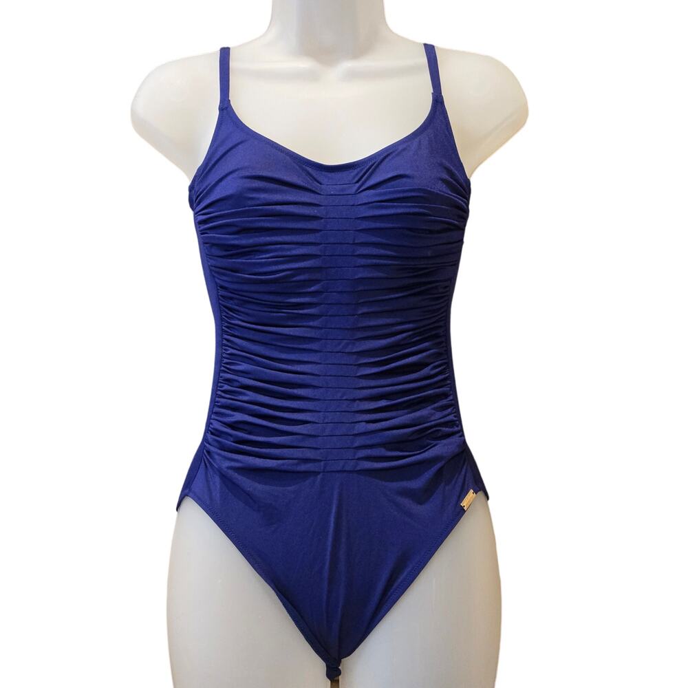 Maryan Mehlhorn Elements Tank 1 PC, Sodalite Navy Blue, Size 8, Cup B Swimsuit